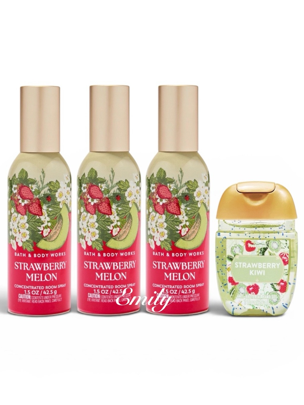 3X Bath & Body Works STRAWBERRY MELON concentrated room spray bundle